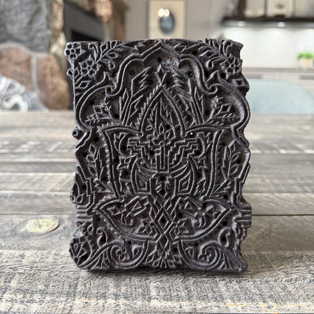 Antique Hand Carved Wooden Printing Blocks - Picture 11 of 14